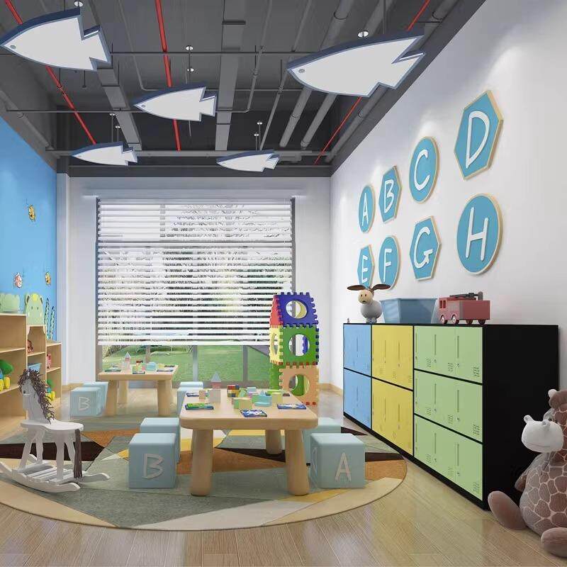 幼儿园教室学生书包柜 彩色子存包更衣柜储铁皮物柜6YJ-BG01带锁