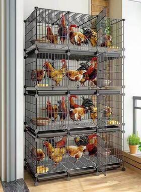 鸡笼子只家用养殖铁笼大2笼IIN0三层室内外兔大号特大号自鸡动清