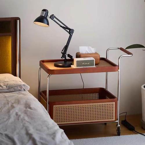 中古88810151实边木几可移动小户型高级藤极编复古侘寂风沙发茶几