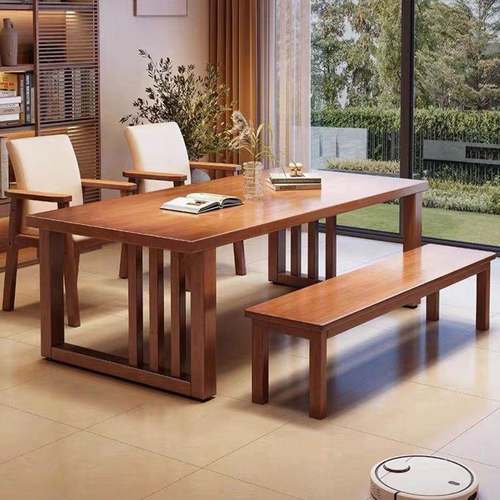 全实大板木桌办公家用客会议长厅条桌书NDT桌餐桌学生电脑阅读写