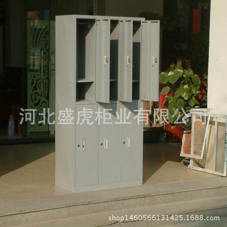 钢纳制员工学生宿舍工衣柜子带收铁储物柜厂家更衣皮SH-847柜锁现
