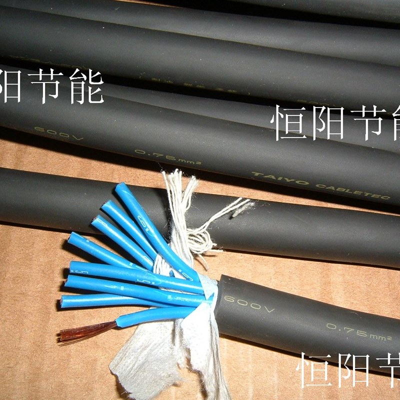 日本进口太阳8芯0.75平方电缆线数控设备电机电源线耐油柔软600v