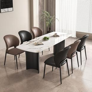 真皮椅设椅 轻奢极用简高级感凳子家用意计式 师极简餐椅家意式 A08