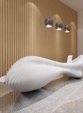 烤漆酒店前20765台台简约异型接待迎宾创意弧形容院创台意公司吧