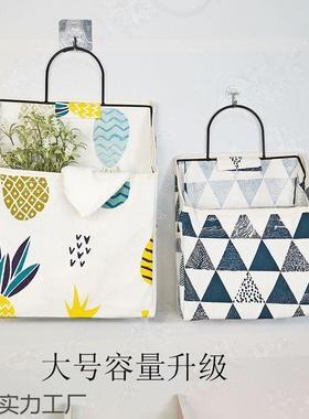 卫床生间浴室布艺防水收纳悬挂袋宿舍增势#676头墙上书本杂纳物挂