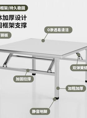 不锈钢方摊桌折叠摆桌正方形外地摊LMI家桌用折叠饭户桌餐桌便携