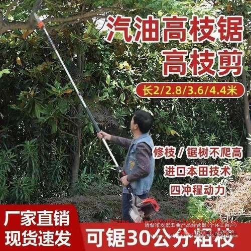 油高枝超长高空锯四冲程长锯油锯汽果园修枝锯杆高杆锯家用MOF高