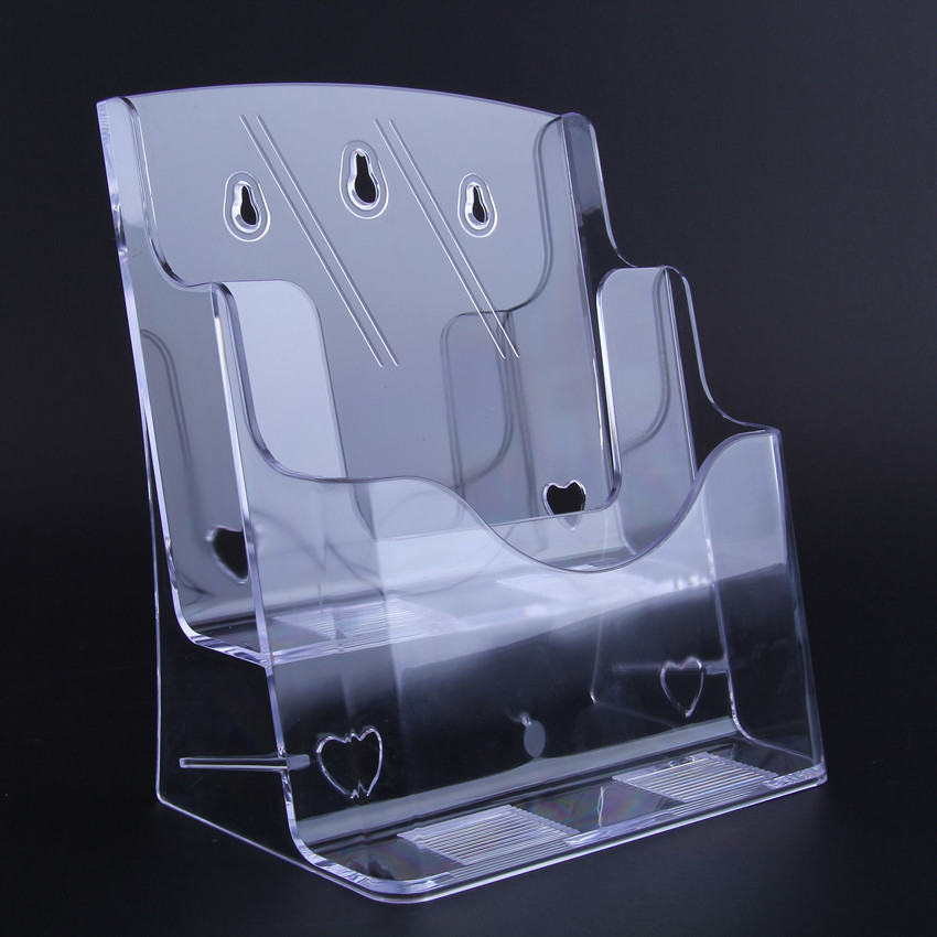 A4 两层亚克力展示架 展示盒 有机资料架 2层宣传单目录架 文件盒
