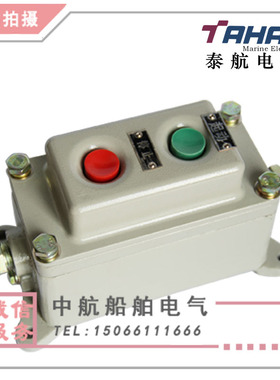 泰航 船用金属铝防水遥控启停开关带按钮盒LA91-2S双扭二位控制箱