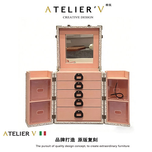 轻奢高端落地实木收纳化妆珠宝柜