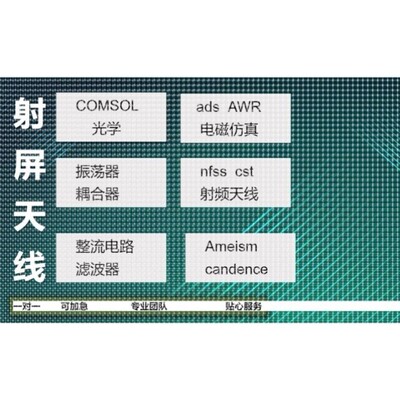 代做hfss天线ADS/CST/zemax光学Comsol/fdtd/Amesim/feko仿真射频