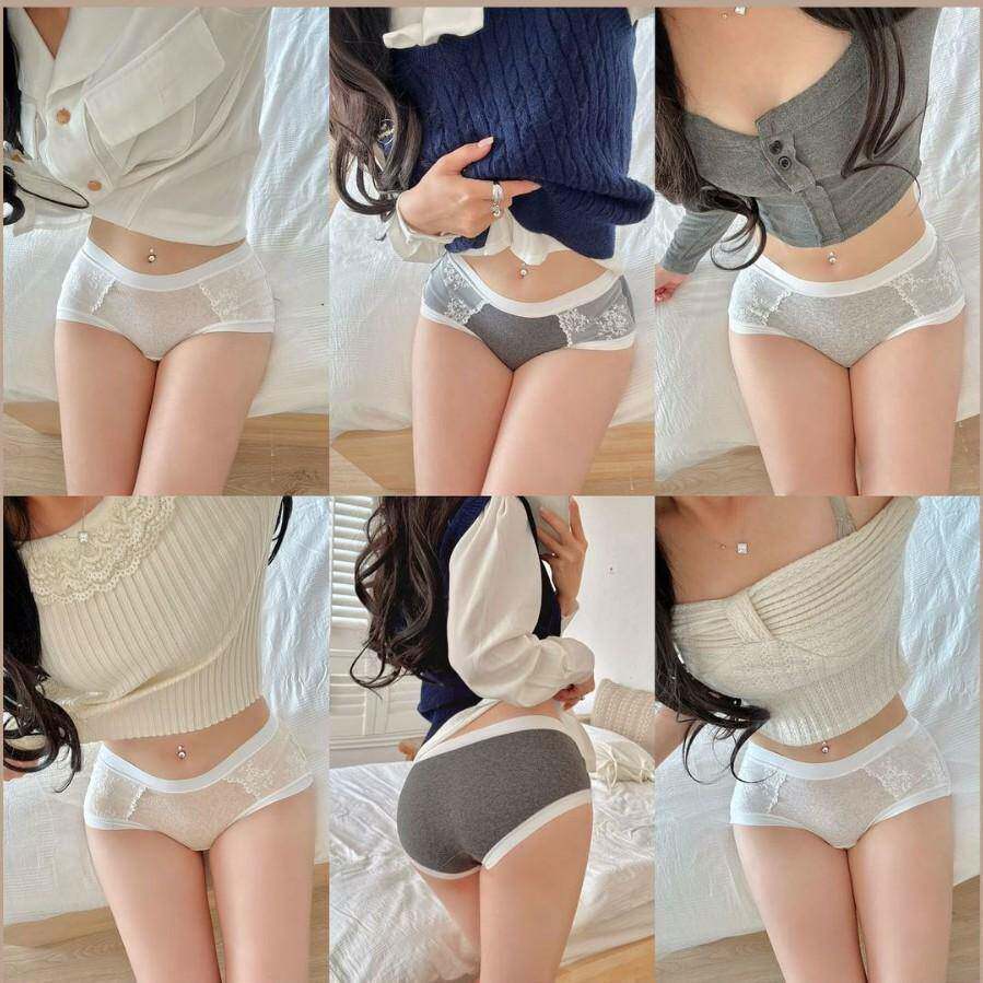 秋冬新品3938#凛冬绮梦彩纱棉7A裸肌裤舒适柔软亲肤蕾丝女士内裤