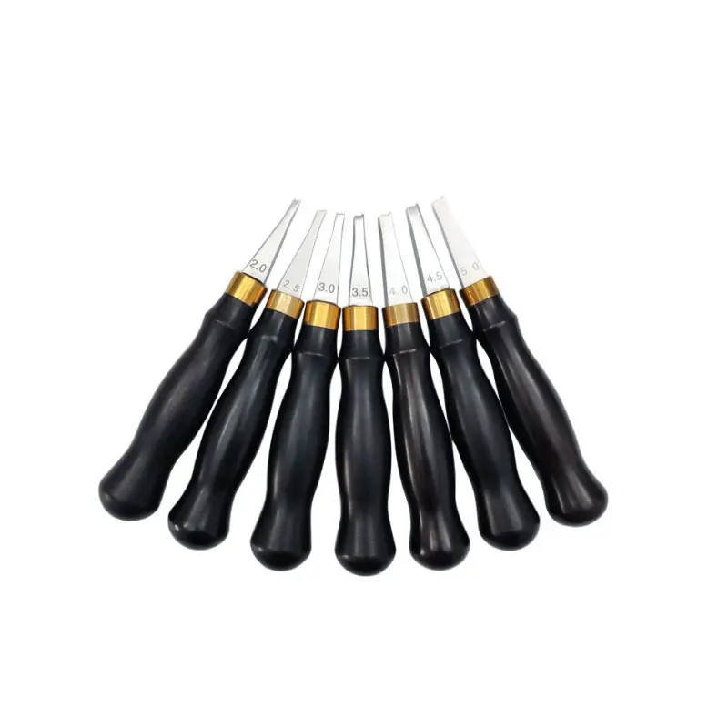 手柄皮革压边器皮革工艺标记边缘装饰线工具不锈钢刀片浅槽压线