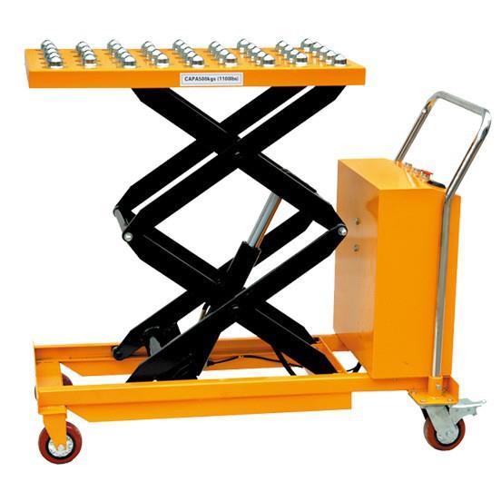 滚珠牛眼移动液压手动平台车直流电升降平台车滚珠电动升降平板车