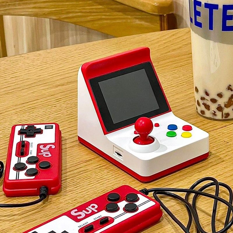 双人掌上游戏机连接电视家用迷你摇杆街机怀旧款老式fc掌机红白机