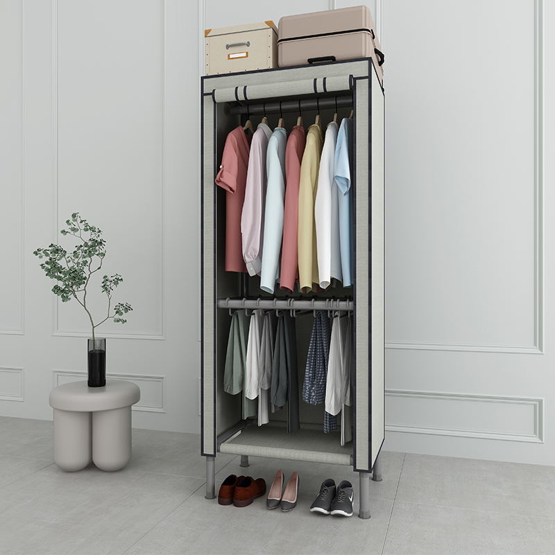多功能简易衣柜布衣柜钢管加粗加固卧室家用宿舍收纳挂衣架挂裤架