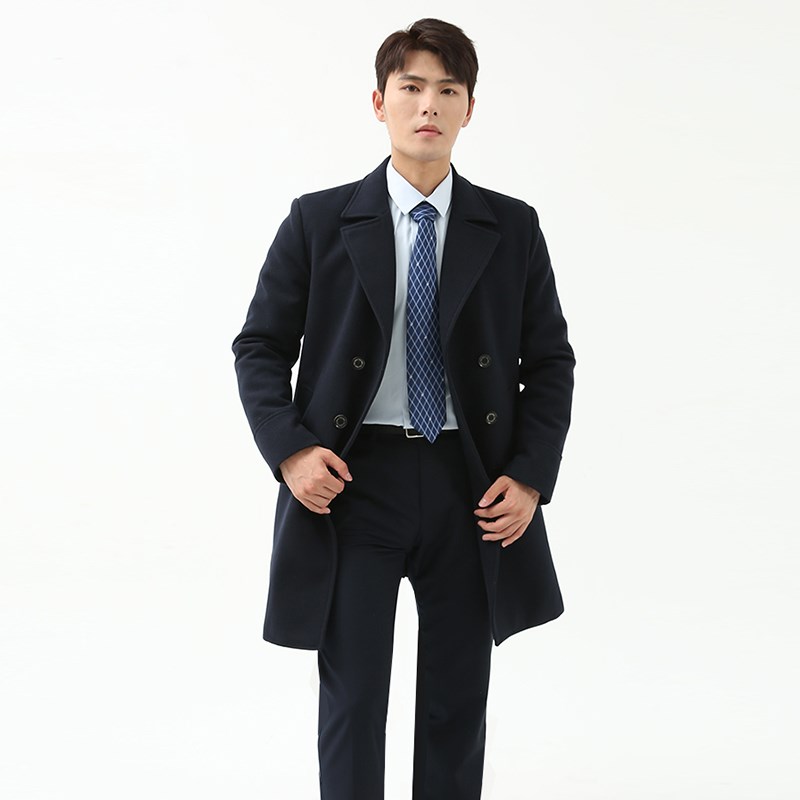 中国移动秋冬工作服男女毛呢大衣2024新款营业厅工装制服妮子外套