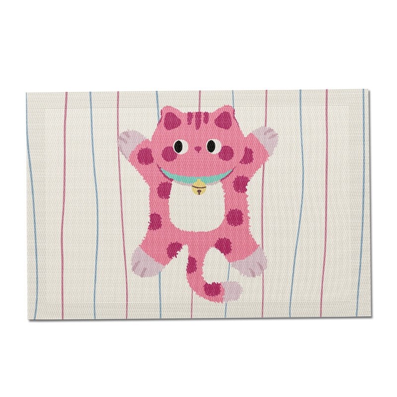 粉色小猫 卡通隔热垫PVC餐桌防烫垫防水防油餐盘垫西餐垫装饰垫