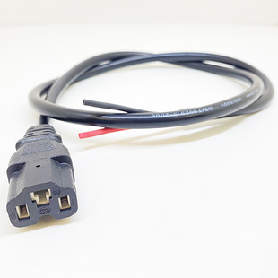 电动车品字公母插头充电器电源输出线插座电池对插一横两竖充电口