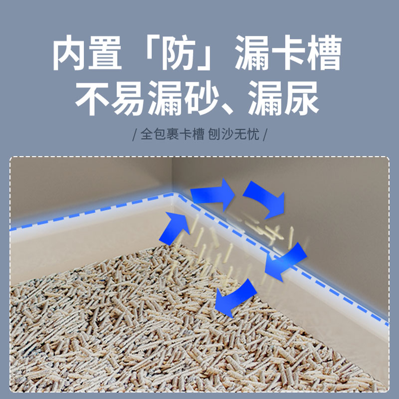 全封闭式猫砂盆超大号防臭猫咪厕所半封闭抽屉式猫沙盆子自动家用