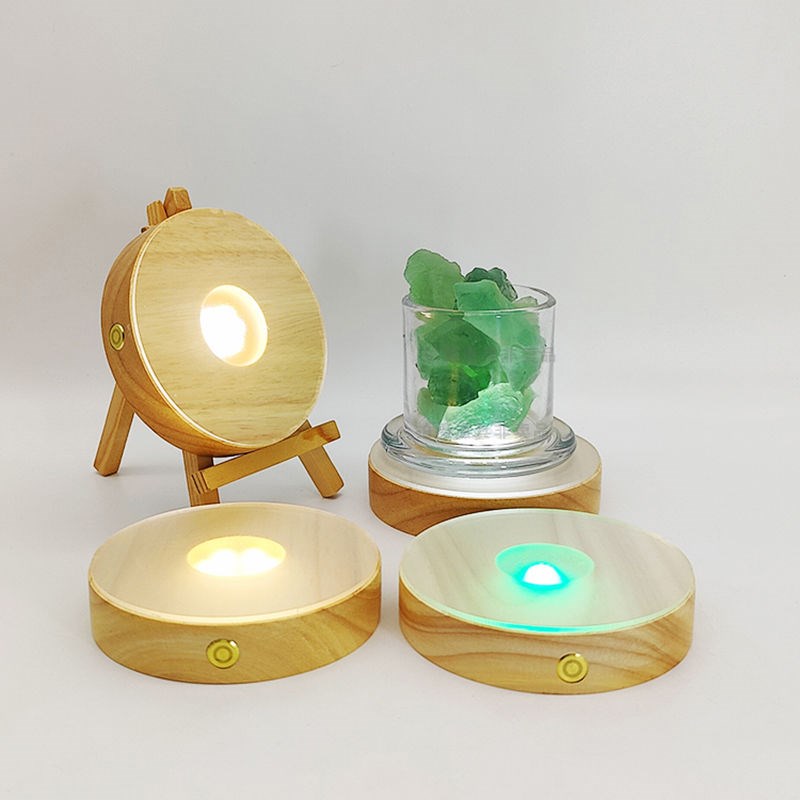 酒杯灯座卧室DIY发光底座座发光家用摆件底座带灯led发光杯垫酒吧