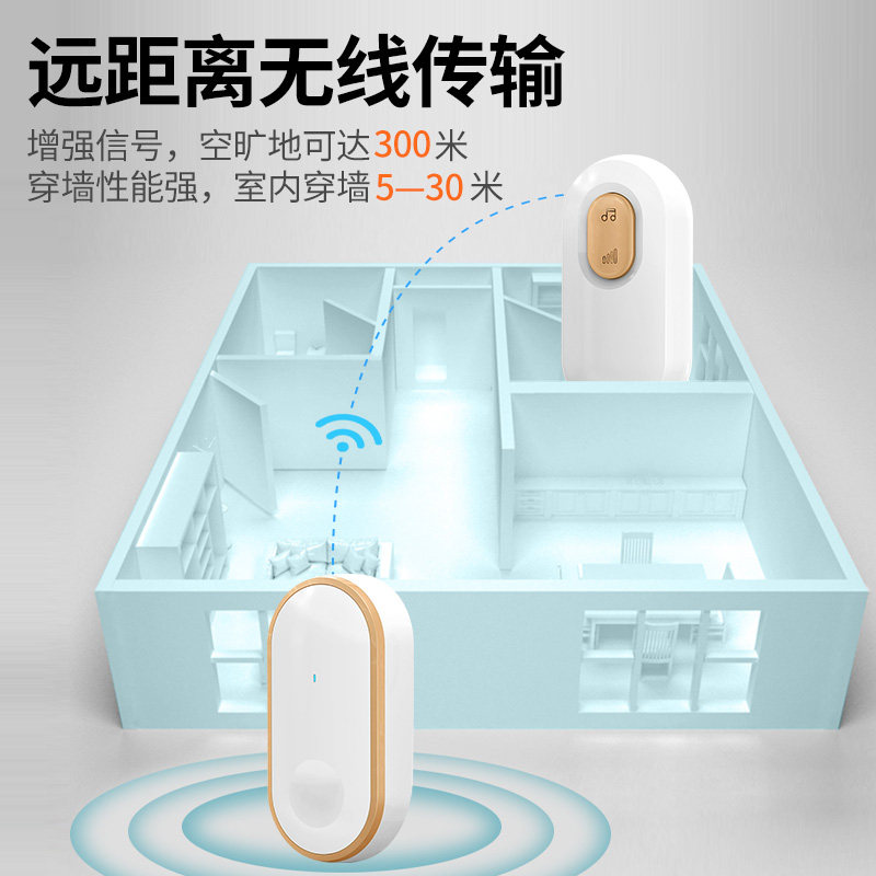 自发电门铃家用无线超远距离别墅户外防水电子遥控玲老人呼叫器,电子/电工,楼宇对讲设备,淘宝优惠券,粉丝福利购,淘宝优惠卷