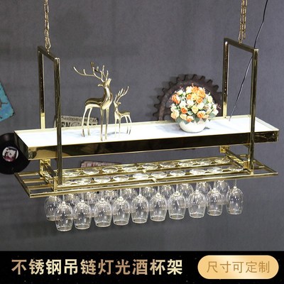 酒架吊架吧台吊灯置物悬挂高脚杯吊灯创意餐厅装饰红酒杯前台吊灯