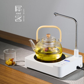 电陶炉煮茶专用自动上水断电电热烧水壶抽水煮茶器玻璃壶茶具套装
