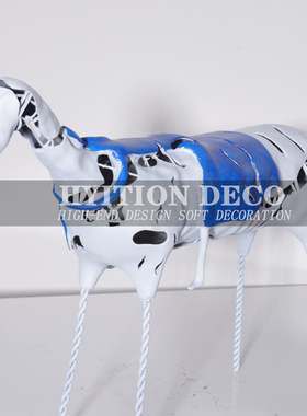 复古新中式轻奢家居玄关柜售楼处工艺品创意马摆件样板间软装饰品