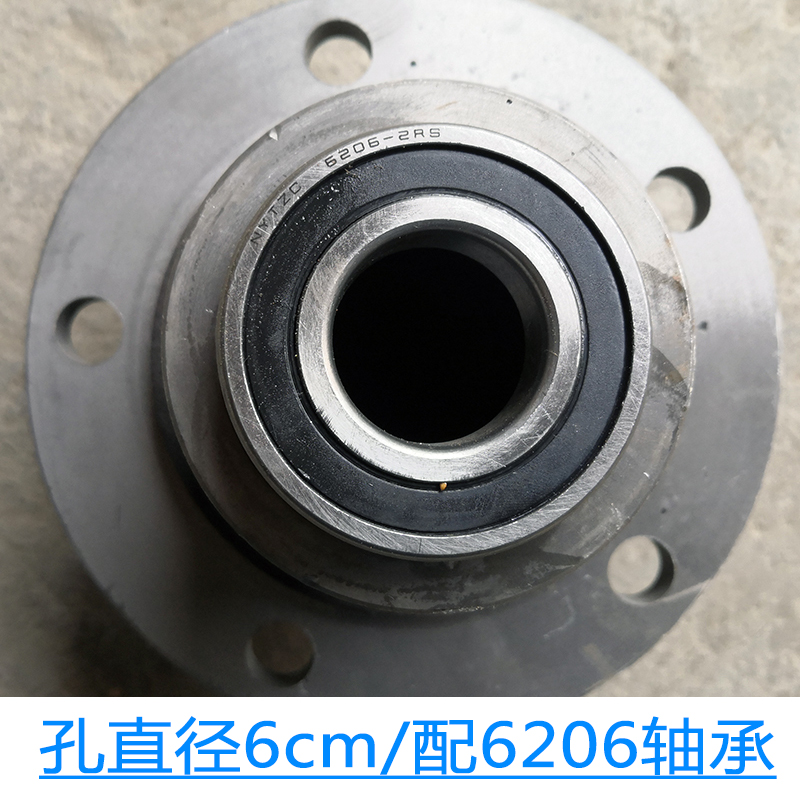 五孔轮毂6206轴承法兰柴油矿用电动三轮农用车配件前轮钢圈固定盘