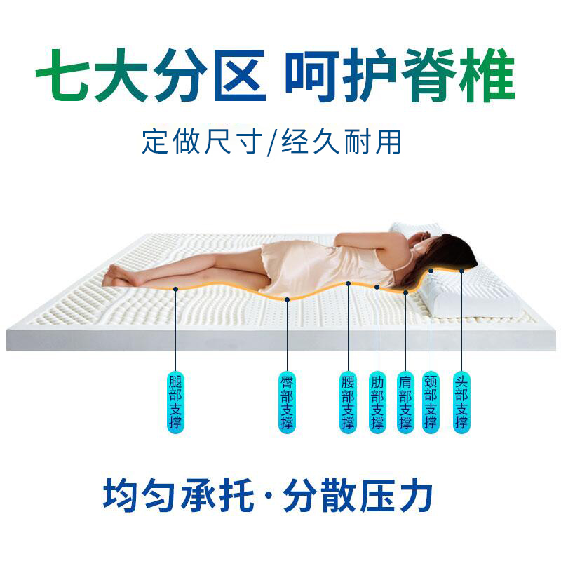 乳胶床垫软垫家用学生宿舍单人榻榻米垫子泰国天然橡胶定制可折叠