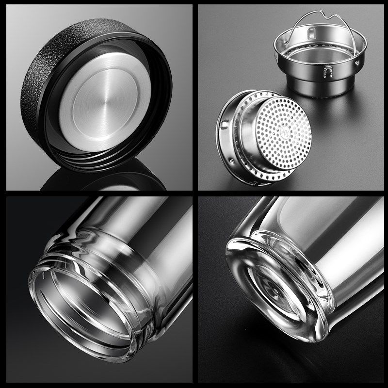 玻璃杯子双层便携男士商务个人专用泡茶杯加厚鹅蛋口杯大容量水杯,餐饮具,玻璃杯,淘宝优惠券,粉丝福利购,淘宝优惠卷