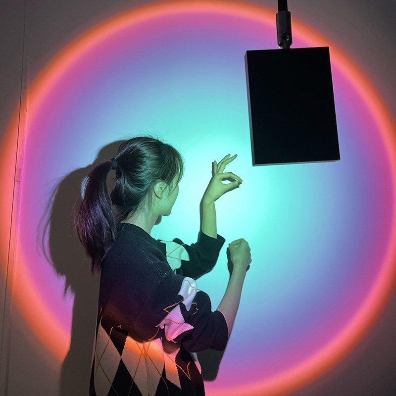 夕阳落日吊灯服装店酒吧咖啡厅悬挂可伸缩洗墙装饰氛围灯投影灯,家装灯饰光源,明装射灯,淘宝优惠券,粉丝福利购,淘宝优惠卷