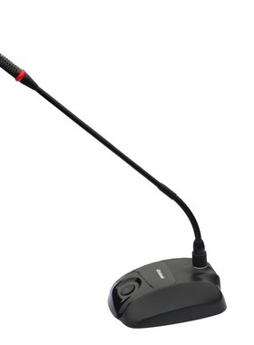 湖山DS-108F 公共广播演讲鹅颈会议室麦克风电池台式有线会议话筒