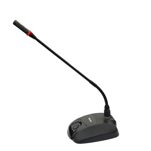 湖山DS-108F 公共广播演讲鹅颈会议室麦克风电池台式有线会议话筒