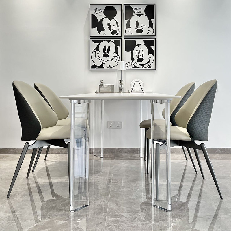 吉诺威亚克力岩板餐桌小户型家用长方形饭桌轻奢悬浮德利丰餐桌椅,住宅家具,岩板餐桌,淘宝优惠券,粉丝福利购,淘宝优惠卷