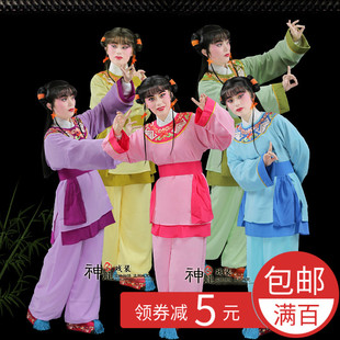 戏曲演出古装戏服 越粤剧服装小孩娃娃衣 银心四九圆领镶边书童衣