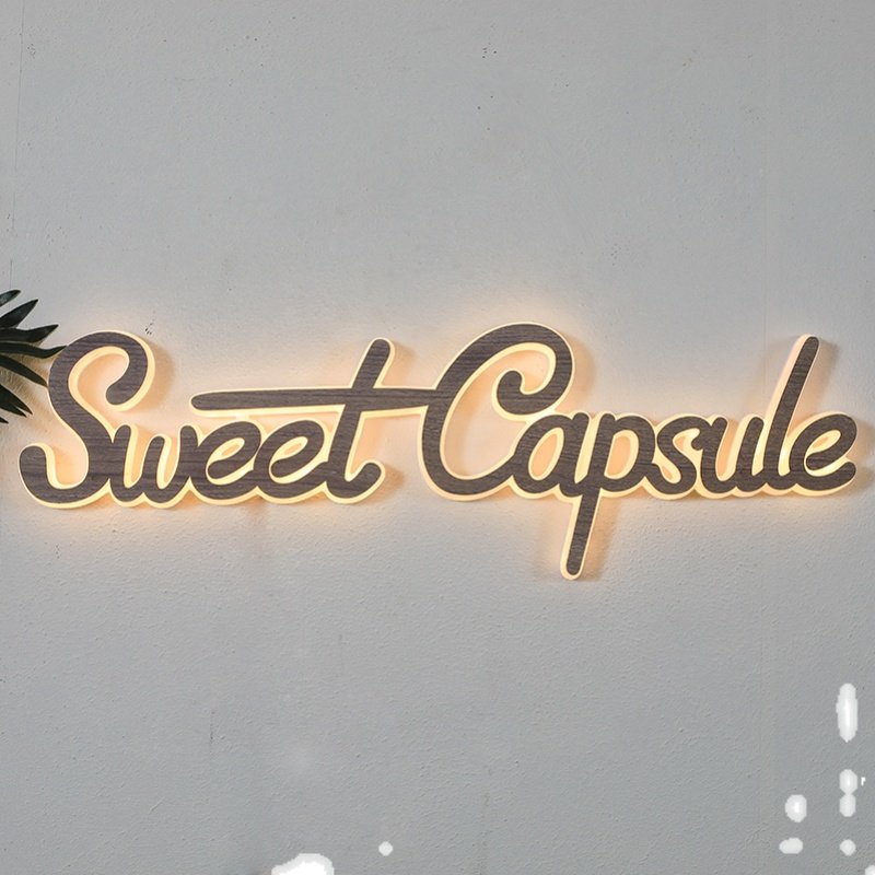 发光字门头招牌广告牌制作亚克力迷你字仿木纹创意户外灯箱定做,商业/办公家具,广告牌/标识牌,淘宝优惠券,粉丝福利购,淘宝优惠卷