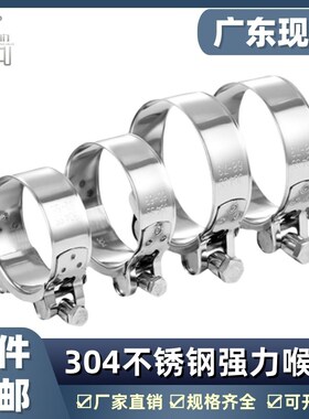 304不锈钢强力卡箍欧式加强型抱箍管箍喉箍 水管固定油管卡子管夹