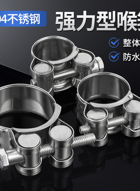 劲功304不锈钢强力型喉箍卡箍欧式抱箍水管油管固定管夹卡扣
