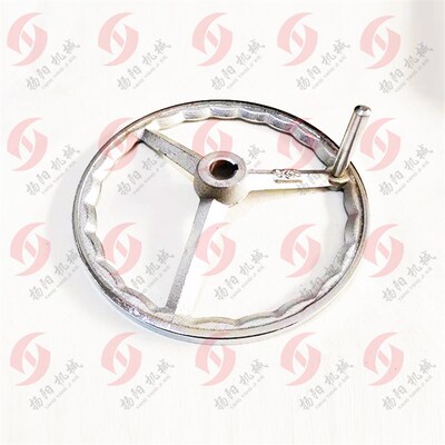 铁手轮/铸铁镀铬手轮/圆手轮 外径320 孔25键宽8 CW6163车床手轮