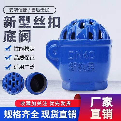 抽水泵底阀 新型底阀内螺纹丝扣吸水阀 球墨铸铁底阀DN40 50 65 8