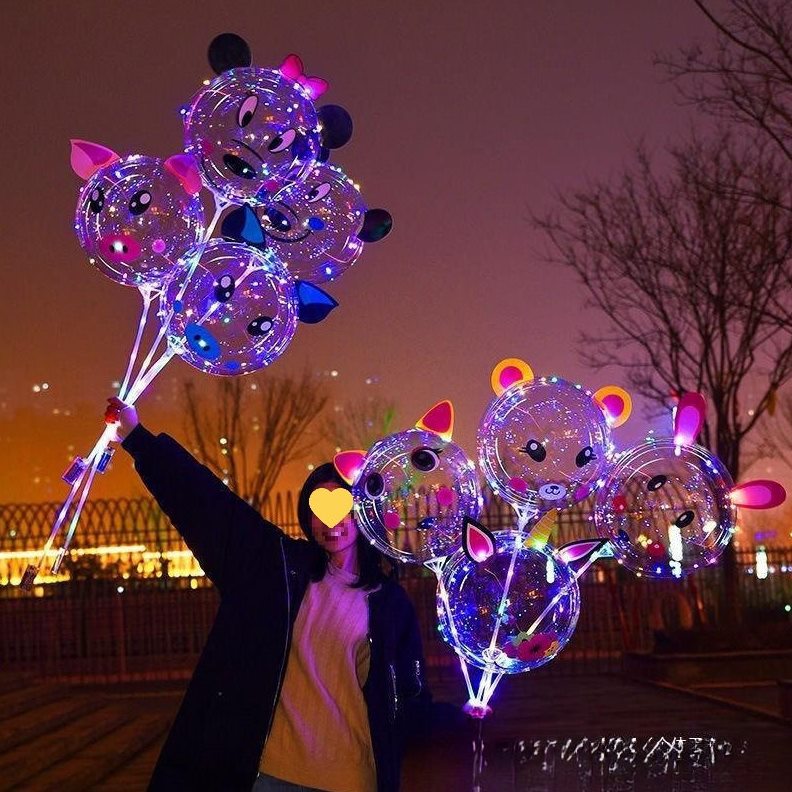 直销夜市摆地摊货源玩具闪发光气球装饰波波球地推LED彩灯小礼品