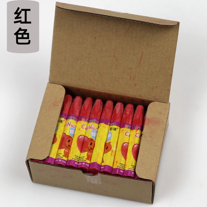 单色油画棒 纸皮箱水果泡沫箱 汽车轮胎防水记号笔 12色蜡笔