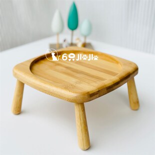 K家陶瓷PW宠物狗碗BD实木架餐桌高脚小中大型犬水碗食盆护颈套装