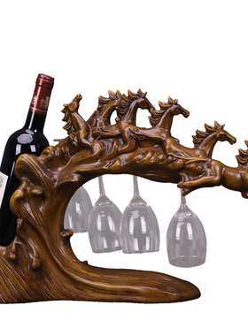 北欧创意红酒架酒柜装饰品马摆件家居客厅玄关电视柜摆设乔迁礼品