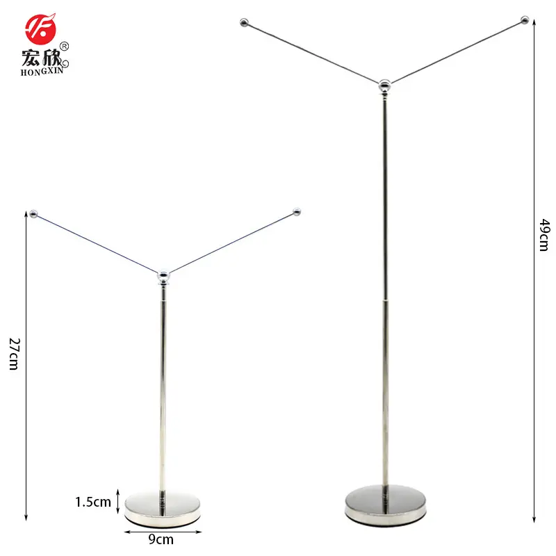 不锈钢伸缩桌旗旗杆办公室y型旗架洽谈桌面旗子装饰旗杆摆件红旗