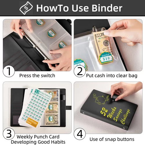 52weeavingshallen笔记本52周挑战存钱现金储蓄本活页本