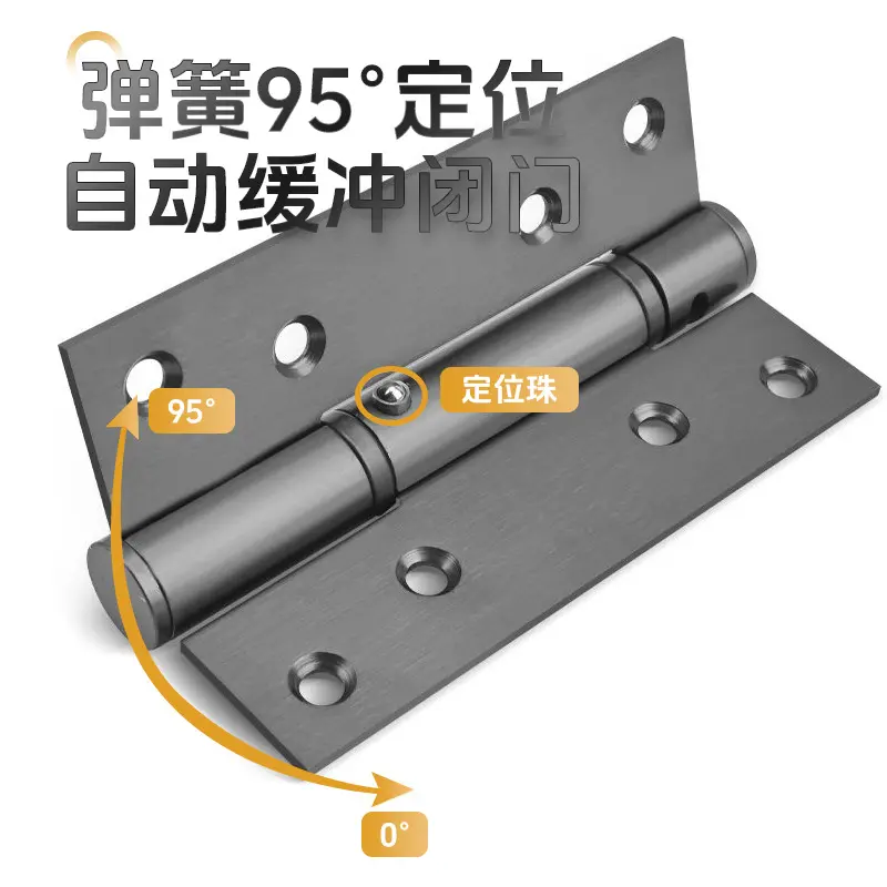 不锈钢定位合页自动闭门液压缓冲阻尼弹簧铰链隐形门自动闭门器