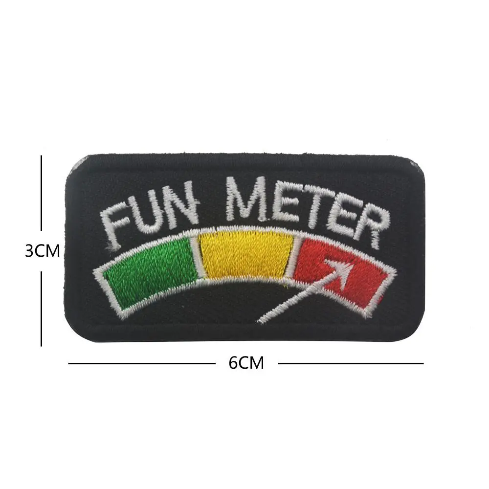 货源fun meter燃油表个性图案臂章魔术贴士气章背包贴补丁绣